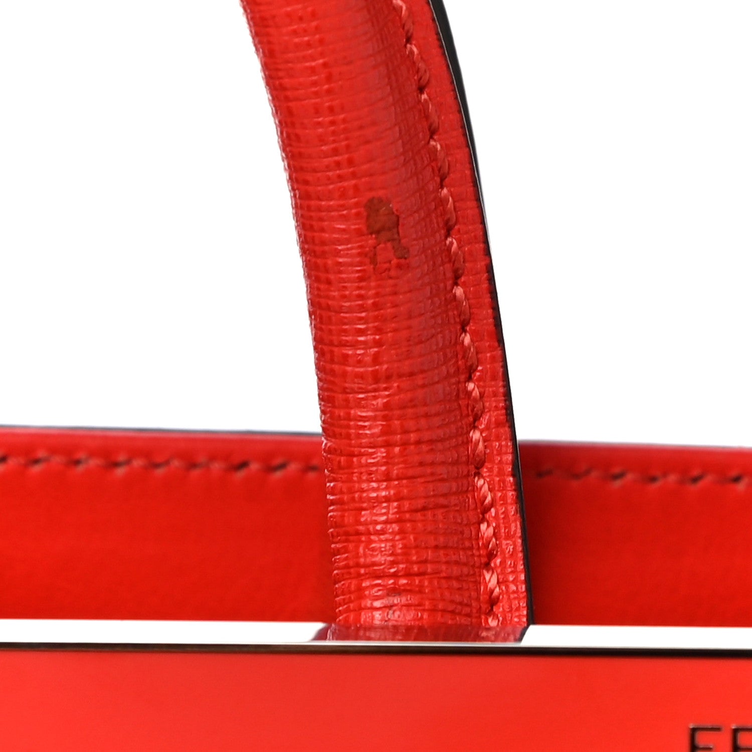 Fendi Vitello Elite Petite 2Jours Tote Papavero 11 of 12