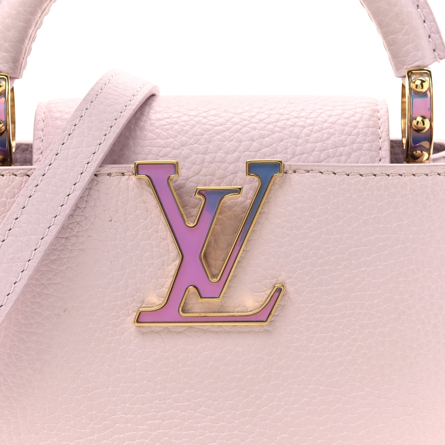 Louis Vuitton Taurillon LV Ski Capucines Mini Pearly Lilac 8 of 14