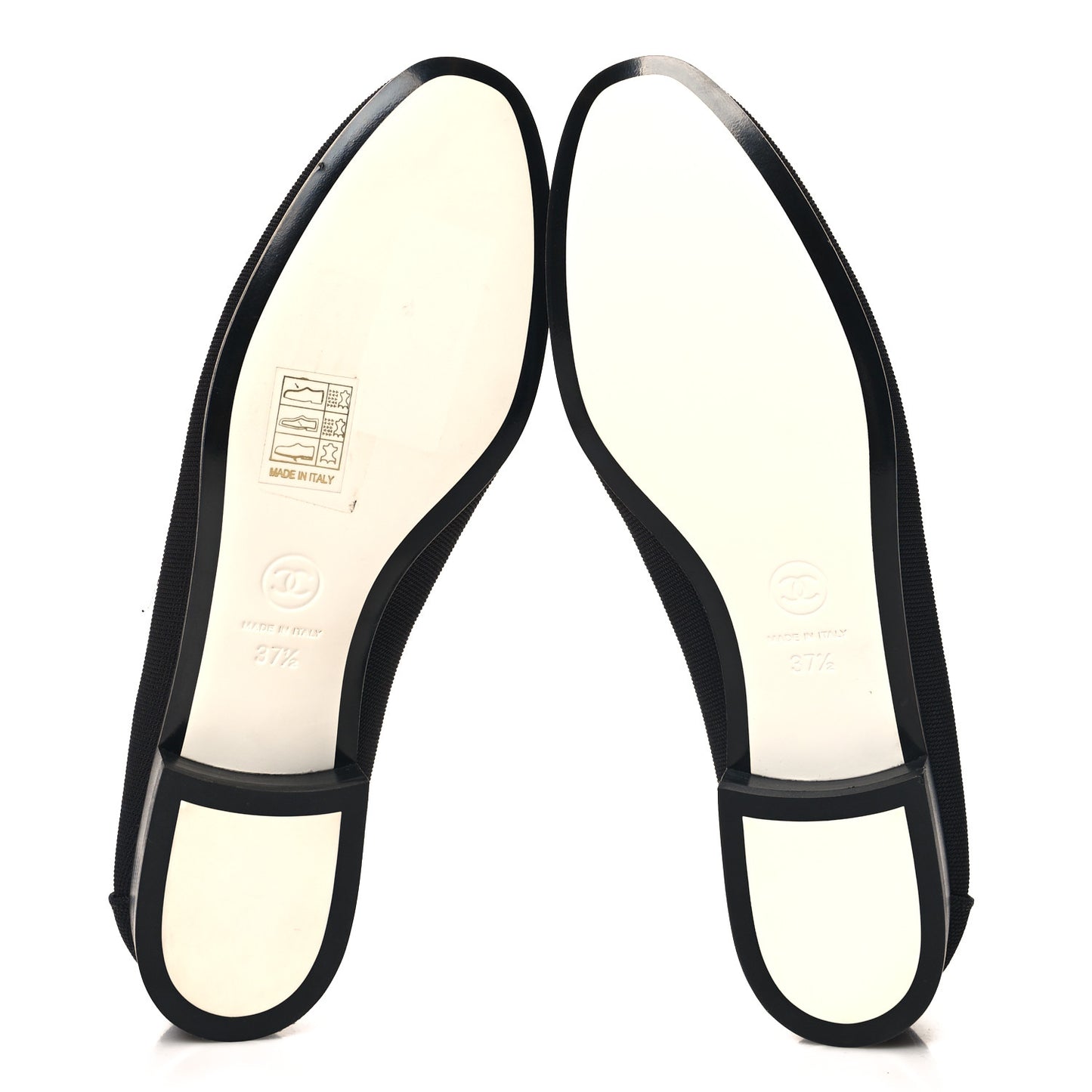 Iridescent Lambskin Fabric CC Mocassins 37.5 Gold Black