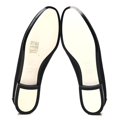 Chanel Iridescent Lambskin Fabric CC Mocassins 37.5 Gold Black 6 of 10