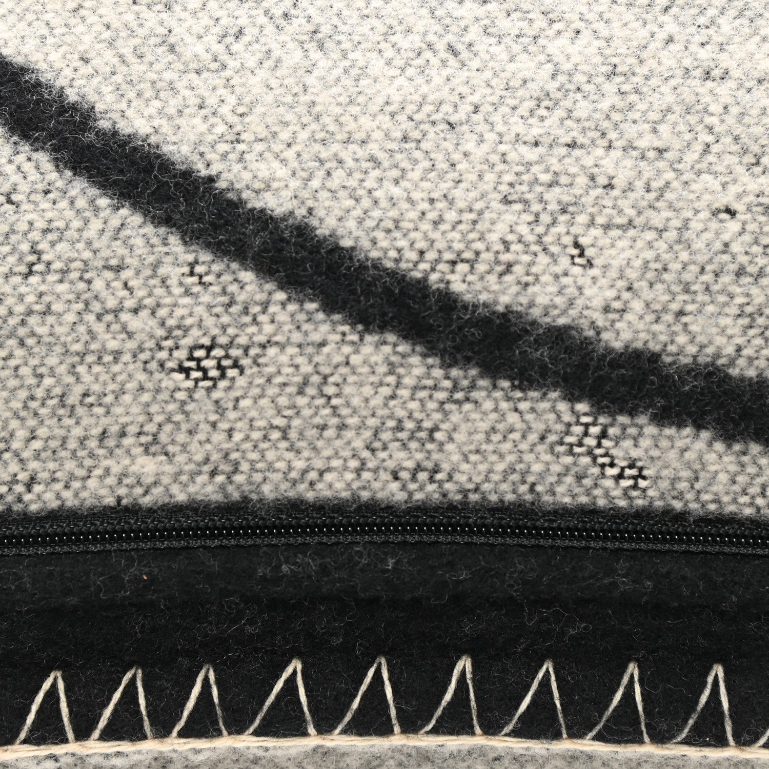 Chanel Merino Wool Cashmere CC Pillow Black Beige 5 of 5