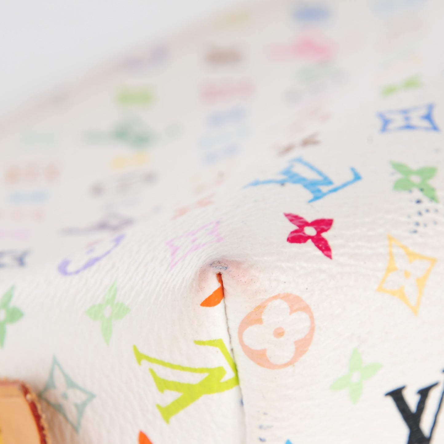 Monogram Multicolor Cosmetic Pouch White Litchi