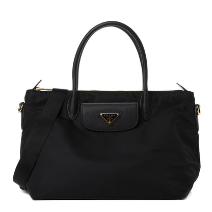 Prada Tessuto Nylon Saffiano Tote Black 1 of 4