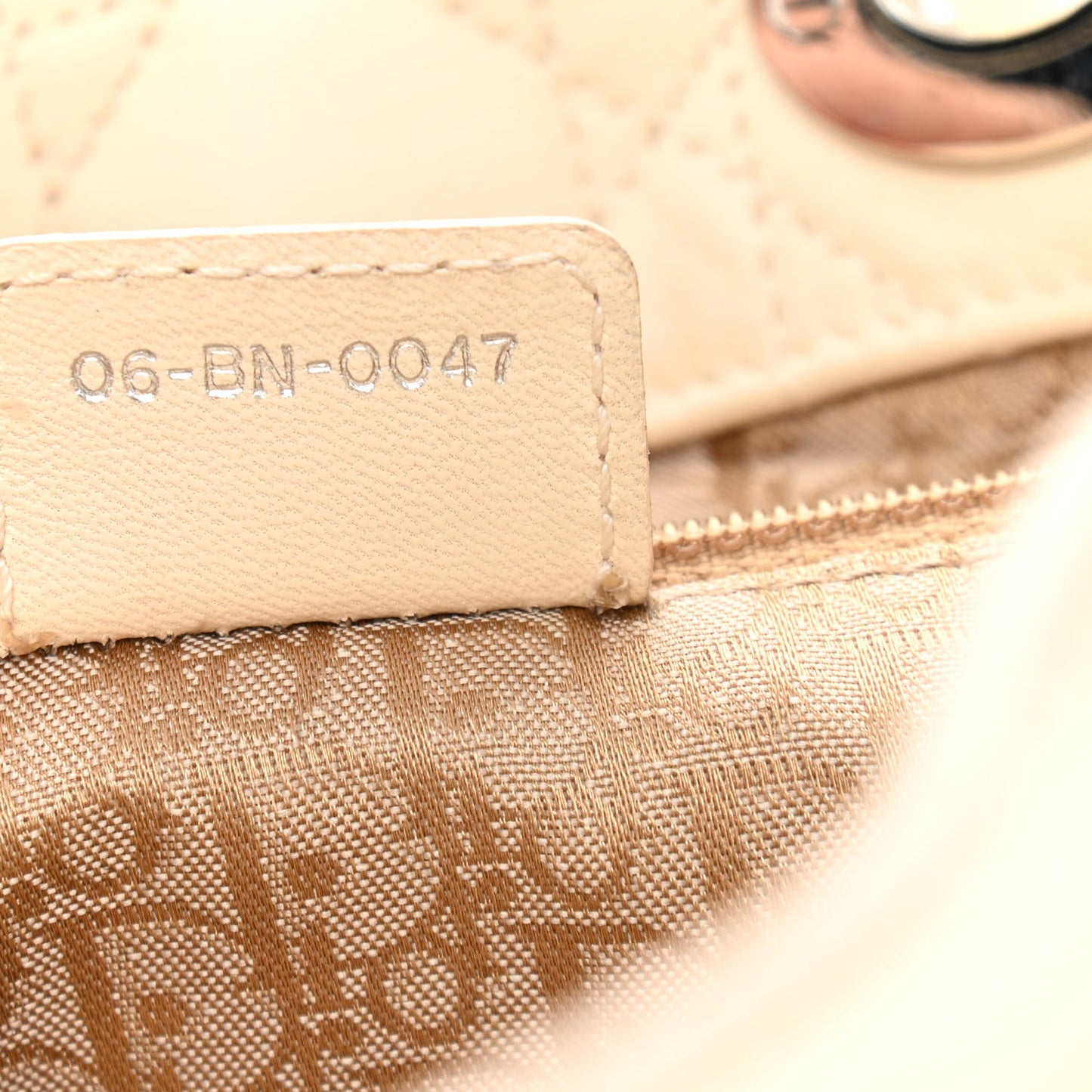 Lambskin Cannage Small Soft Lady Dior Beige