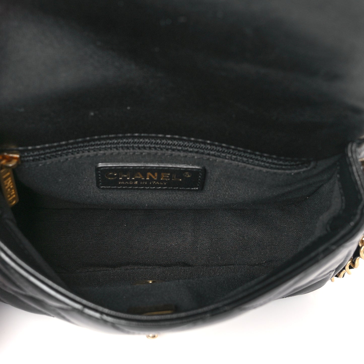 Lambskin Quilted CC Small Dynasty Flap Black