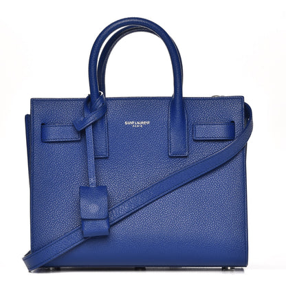 Saint Laurent Calfskin Nano Sac De Jour Cobalt Blue 1 of 9