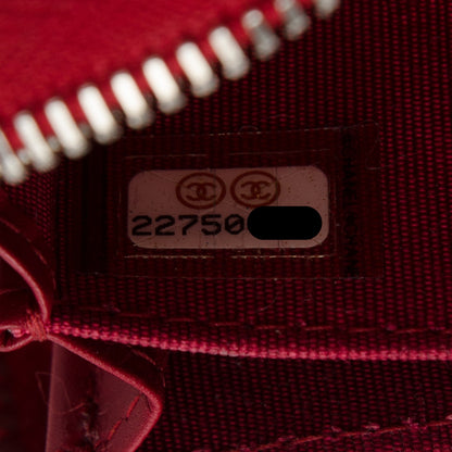 Chanel Patent Calfskin Quilted Zip Coin Purse Red 7 of 7