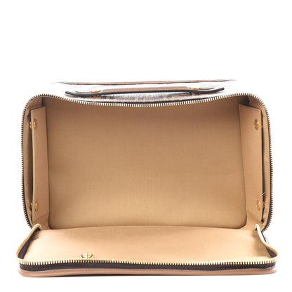 Fendi Glazed Fabric FF 1974 Karligraphy Small Travel Bag Mogano Panna 4 of 9
