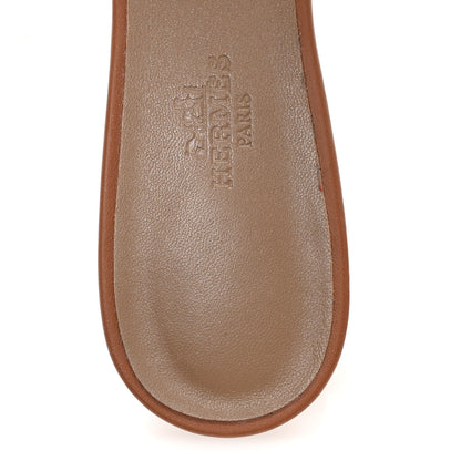 Hermes Calfskin Oasis Sandals 39 Gold 8 of 9