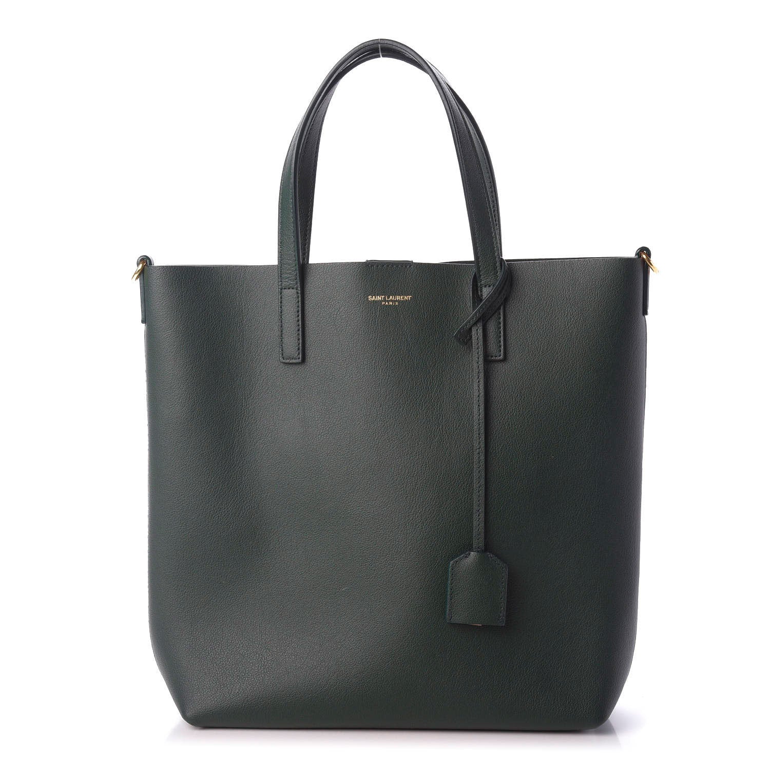 Saint Laurent Calfskin Toy Shopping Tote Dark Green 1 of 9