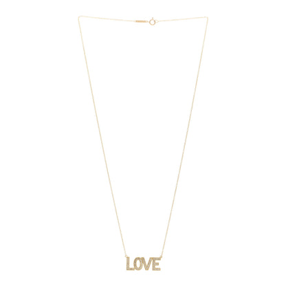 Jennifer Meyer 18K Yellow Gold Diamond Love Pendant Necklace 3 of 4