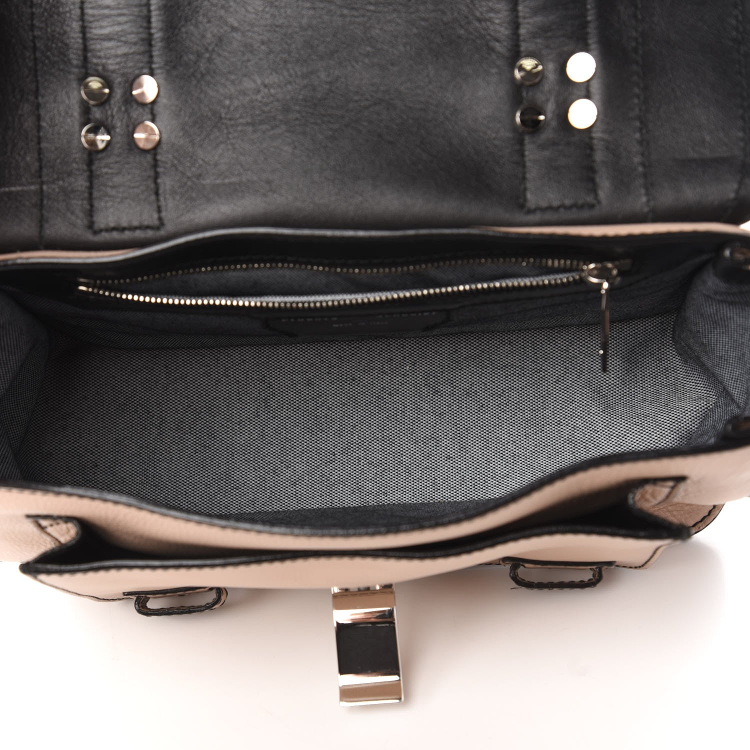 Proenza Schouler Grained Calfskin Medium Contrast Stitch PS1 Satchel Sand 5 of 9
