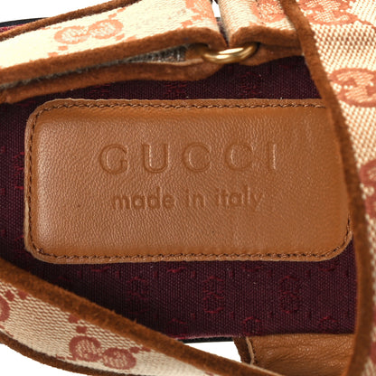 Gucci Canvas GG Monogram Mens Slingback Flat Sandals 9 Beige Ruggine Cuir 9 of 10