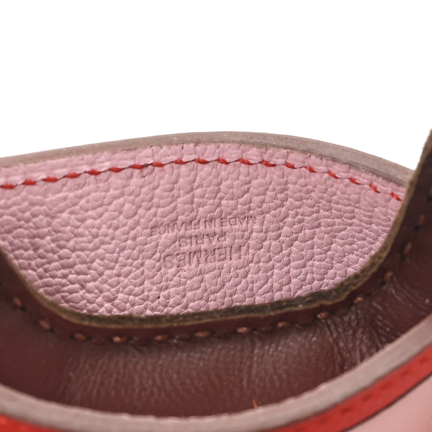 Hermes Milo Lambskin Grigri Rodeo Robeo Coeur Bag Charm PM Terre Capucine Rose Sakura 3 of 5