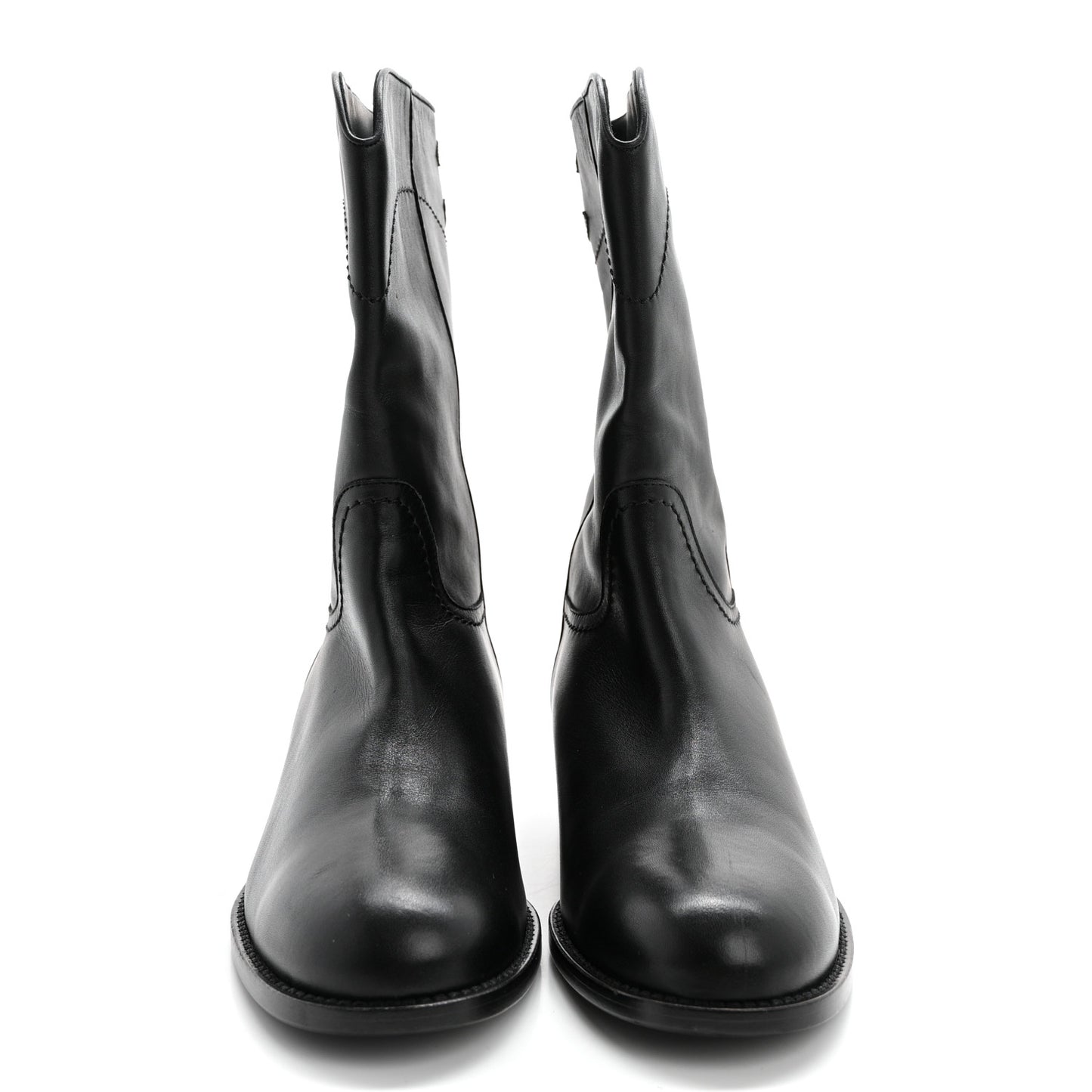 Calfskin Ascot CC Boots 39 Black