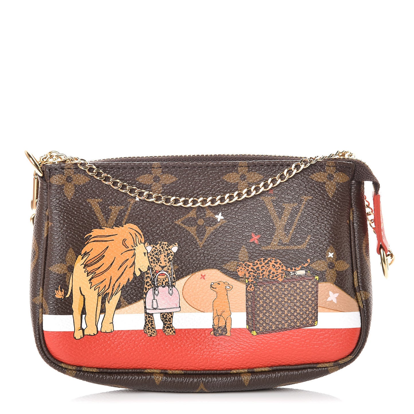 Monogram 2018 Christmas Animation Mini Cats Pochette Accessories