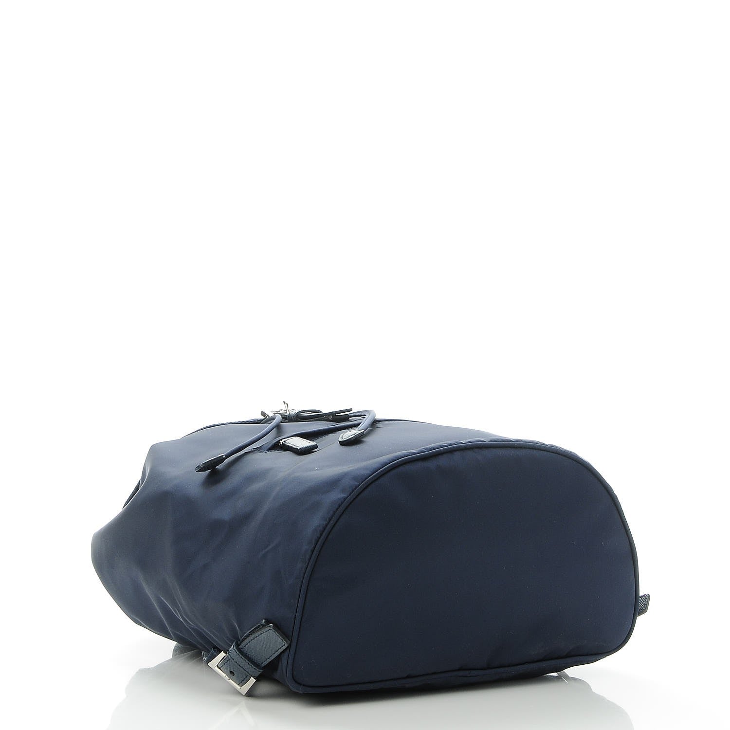 Prada Nylon Vela Saffiano Medium Cinch Backpack Baltico 4 of 8