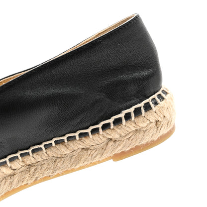 Chanel Lambskin CC Espadrilles 37 Black 10 of 12