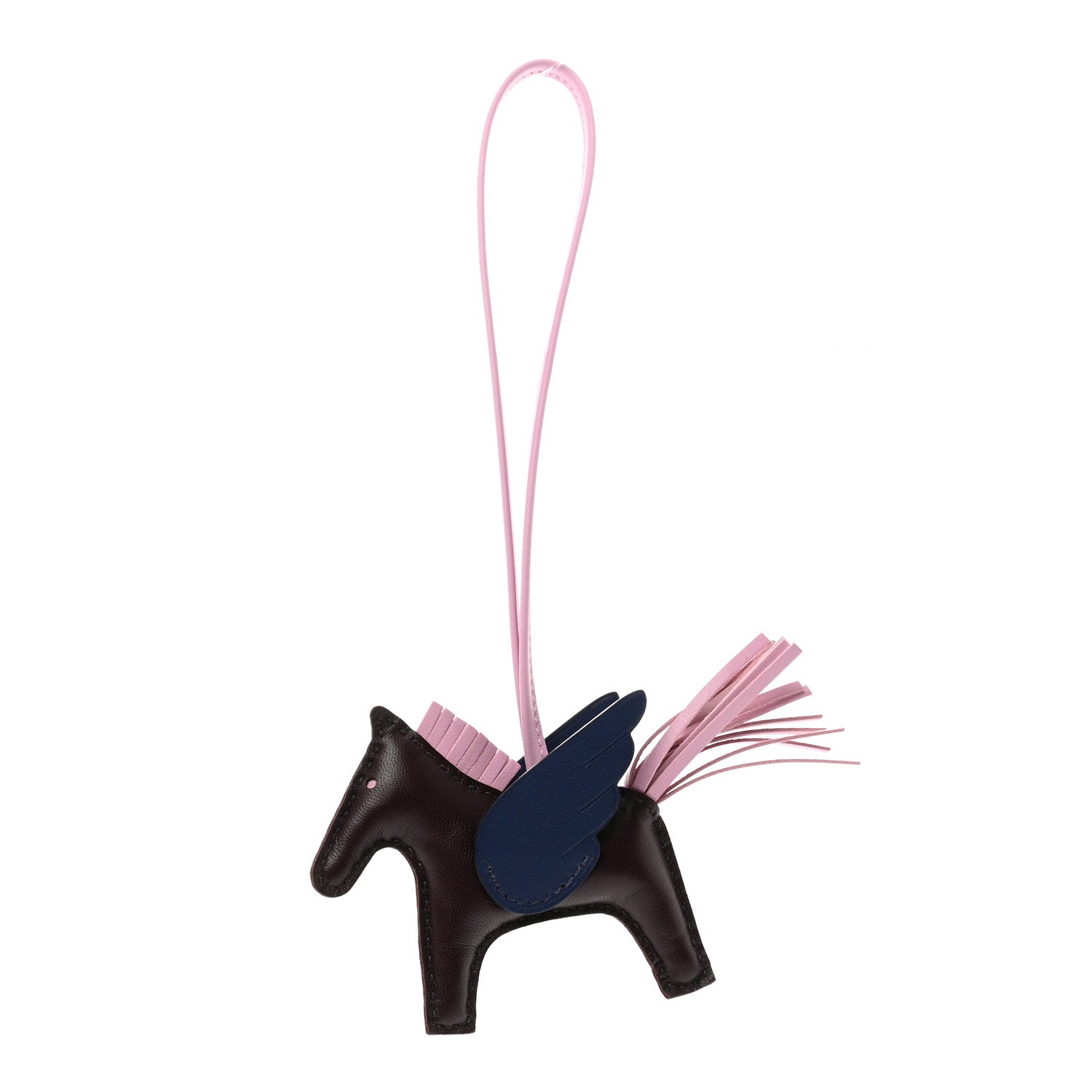 Hermes Milo Lambskin Grigri Rodeo Pegase Horse Bag Charm PM Rouge Sellier Mauve Sylvestre Bleu Saphir 1 of 5