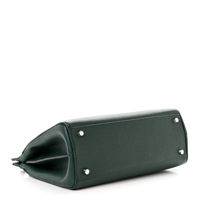 Gucci Grainy Calfskin Small Zumi Top Handle Bag Vintage Green 4 of 10