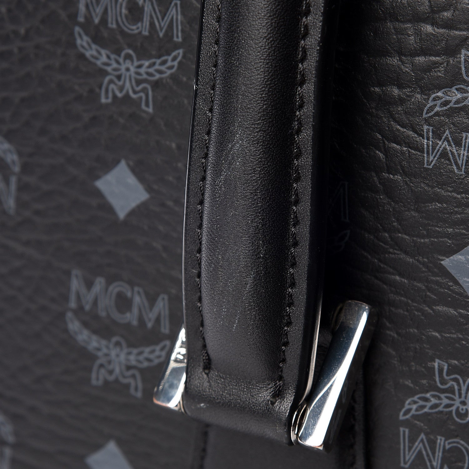 MCM Visetos Small Traveler Trolley Whelled Suitcase Black 20 of 21