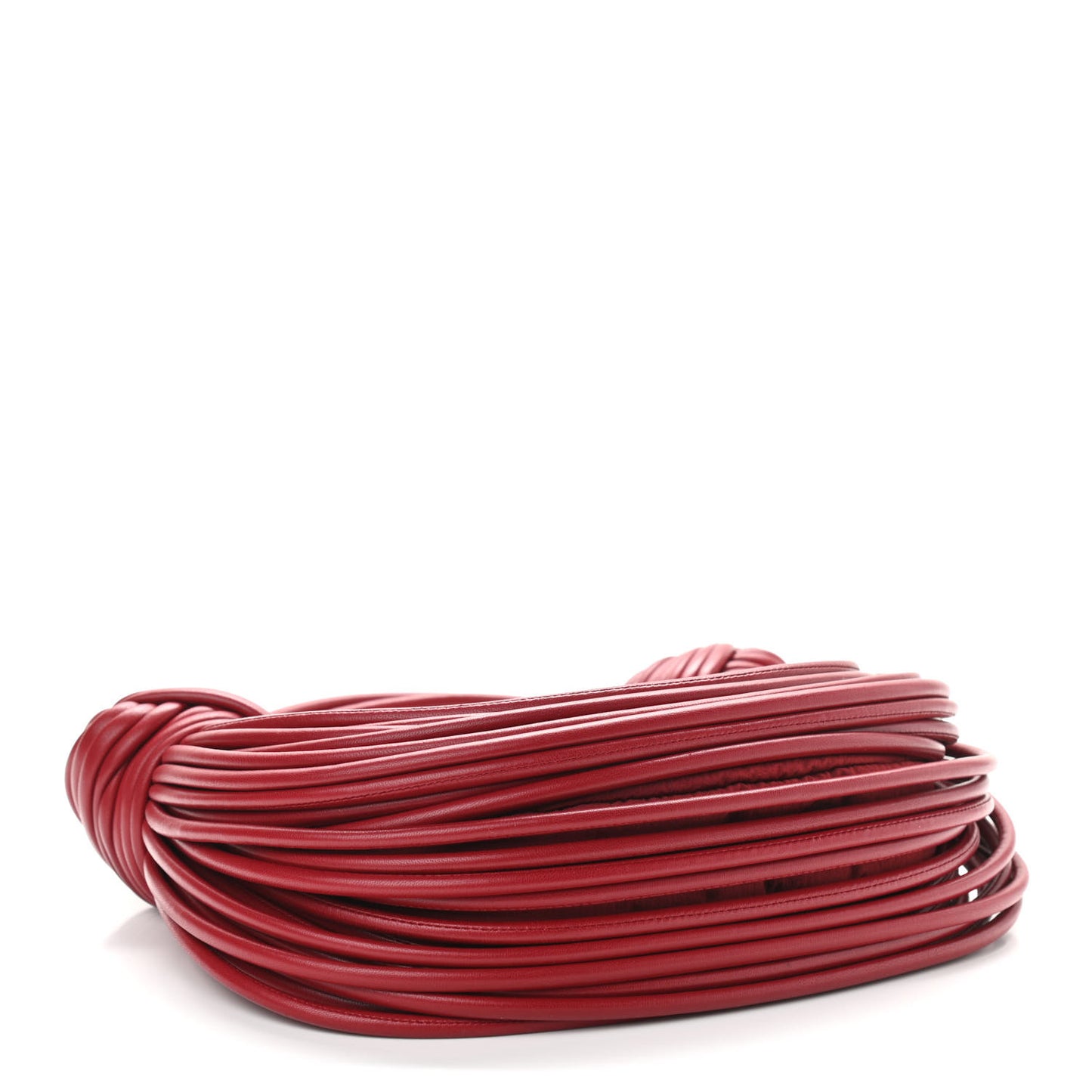 Nappa Mini Tubular Double Knot Dark Red