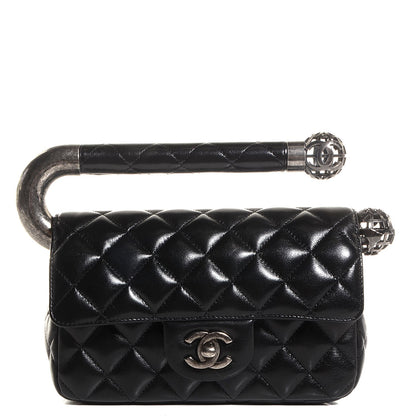 Chanel Lambskin Quilted Mini Around the World Flap Black 1 of 10