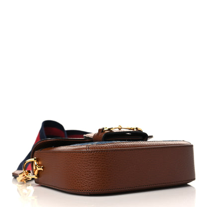 Gucci New Denim GG Monogram Dollar Calfskin Web Mini Horsebit 1955 Shoulder Bag Blue Tea Cuir Epilog 3 of 5