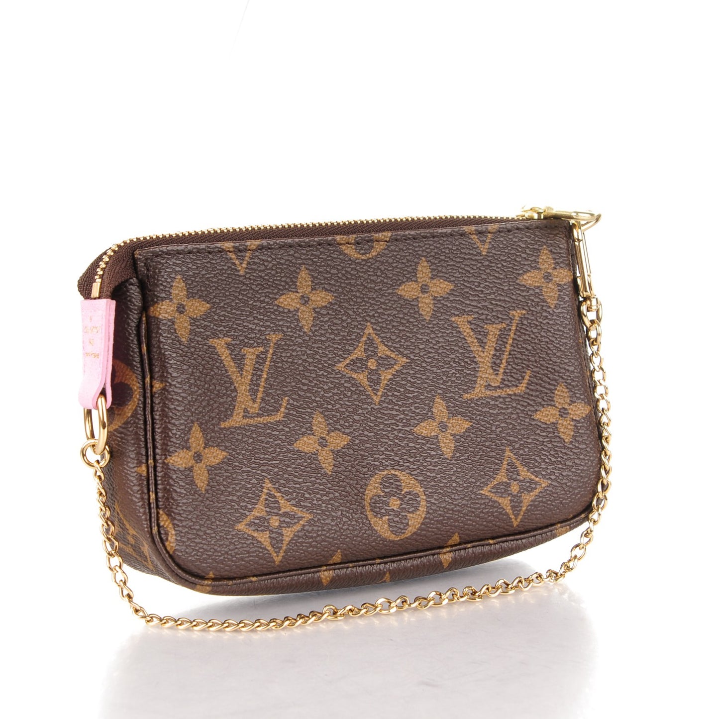 Monogram 2016 Christmas Animation Mini Pochette Accessories Rose Ballerine