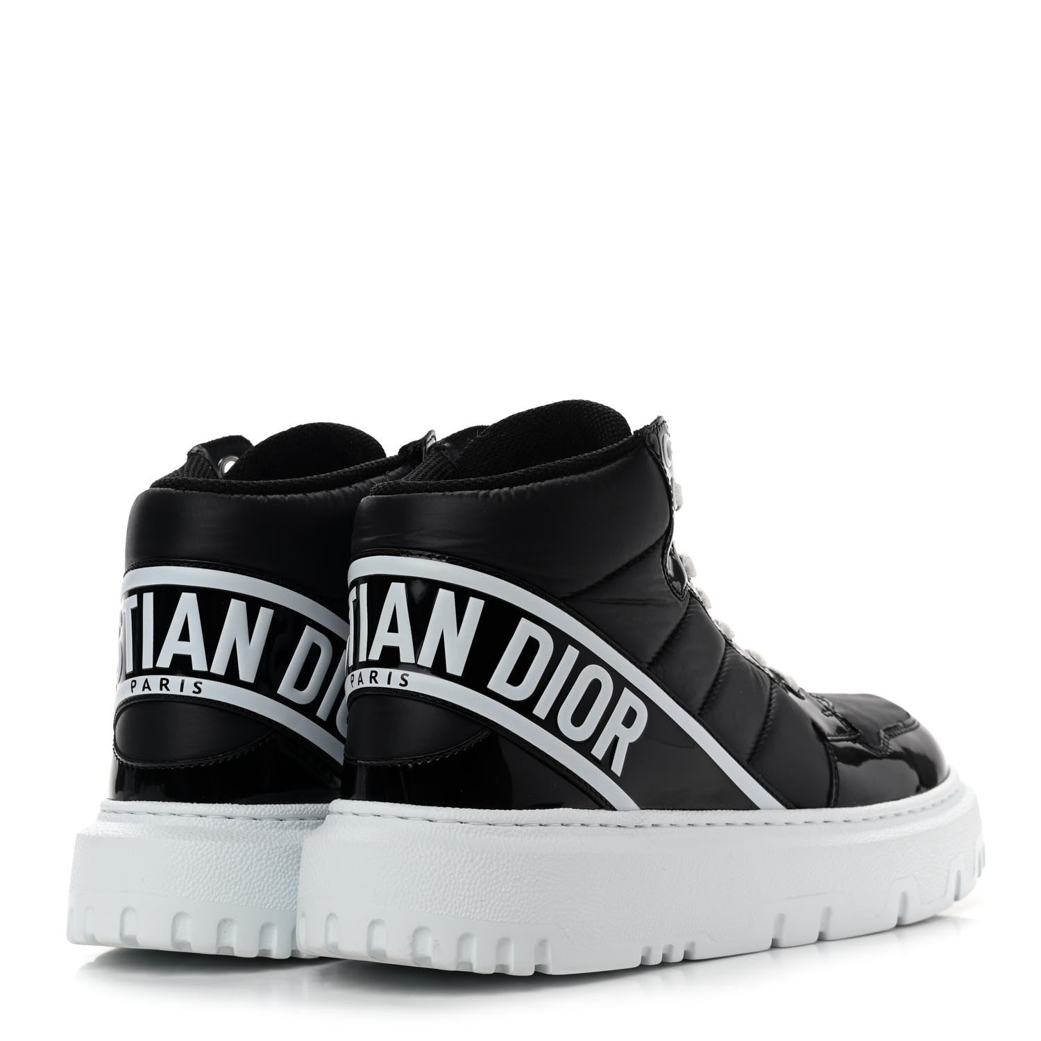 Christian Dior Nylon Fabric Womens D-Player High Top Sneakers 37 Black 4 of 9
