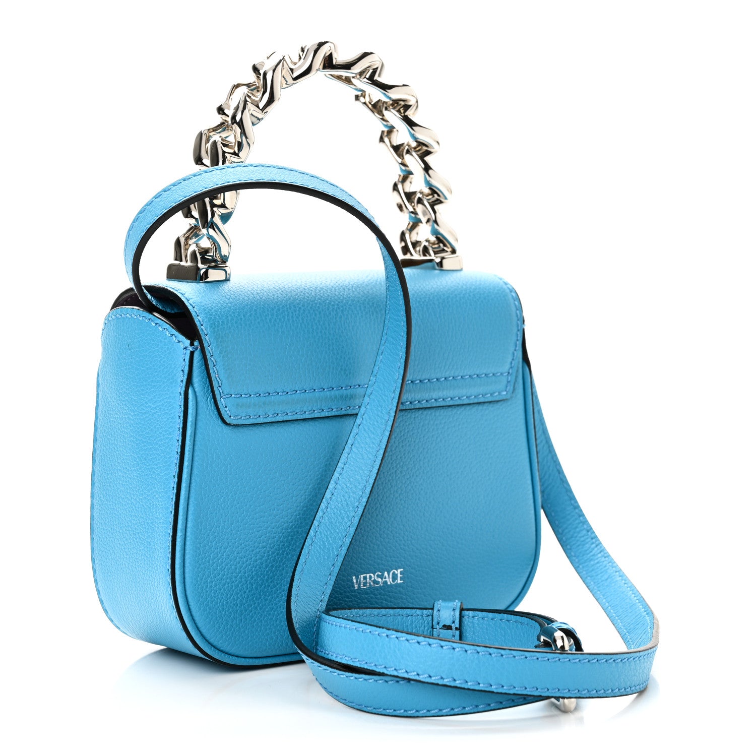 Versace Grained Calfskin Mini La Medusa Bag Turquoise 1750178