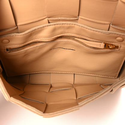 Bottega Veneta Lambskin Maxi Intrecciato Cassette Crossbody Bag Almond 5 of 10