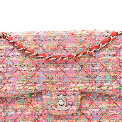 Chanel Tweed Quilted Medium Double Flap Multicolor 10 of 14