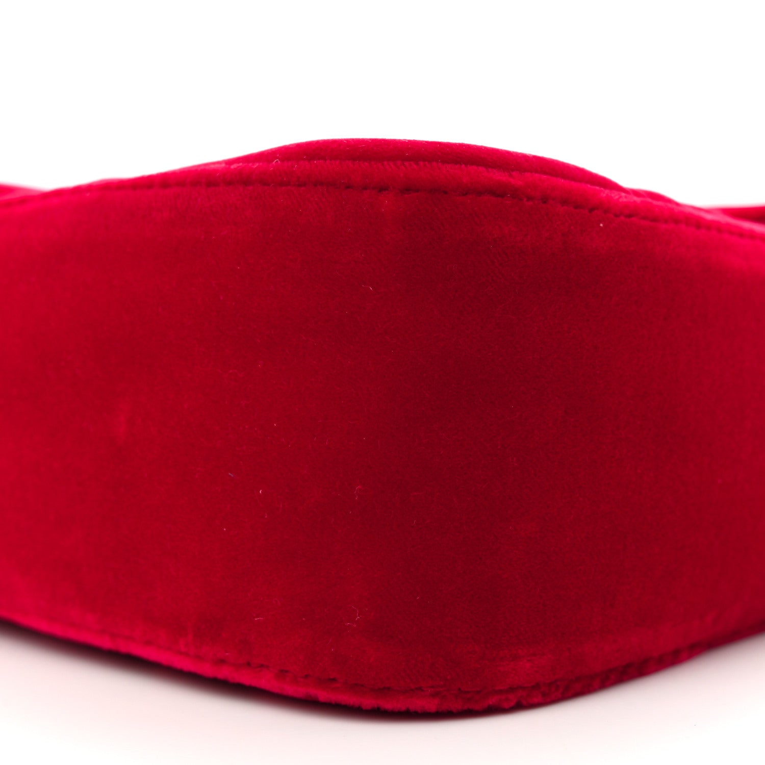 Gucci Velvet Matelasse Medium GG Marmont Shoulder Bag Hibiscus Red 10 of 10