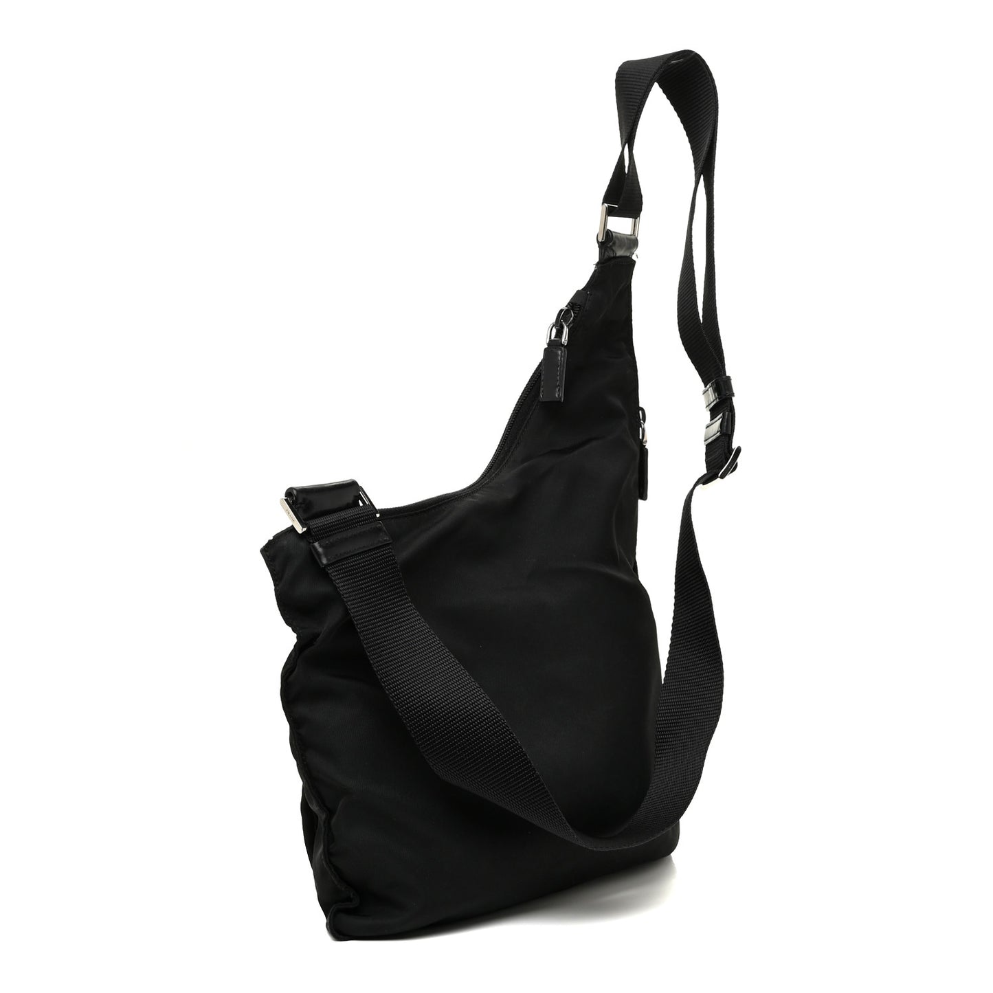 Nylon Tessuto Vela Messenger Bag Black