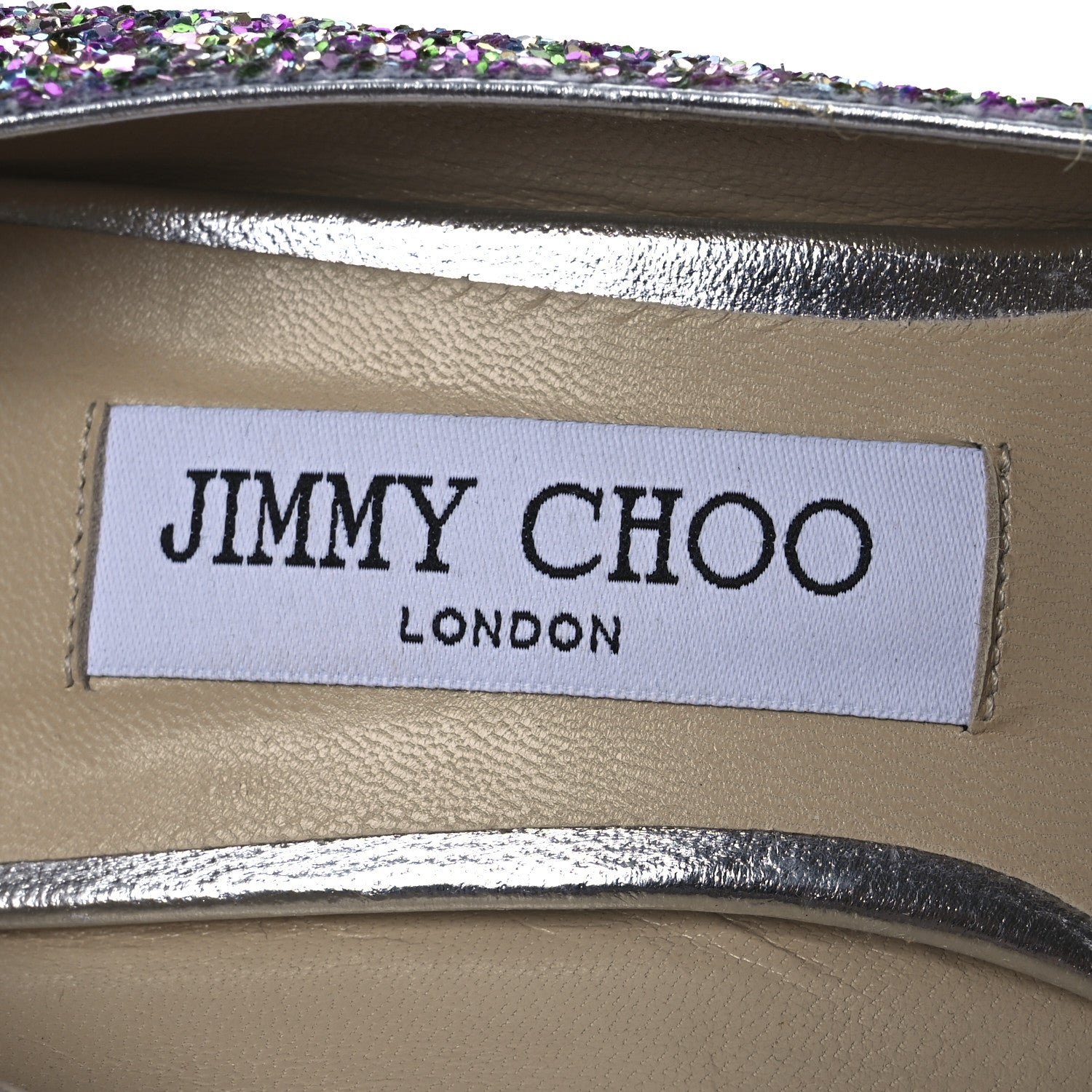 Jimmy Choo Coarse Glitter Fabric Romy 60 Pumps 37 Confetti 8 of 10