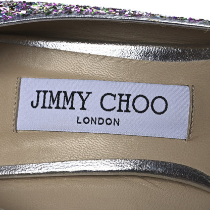 Jimmy Choo Coarse Glitter Fabric Romy 60 Pumps 37 Confetti 8 of 10