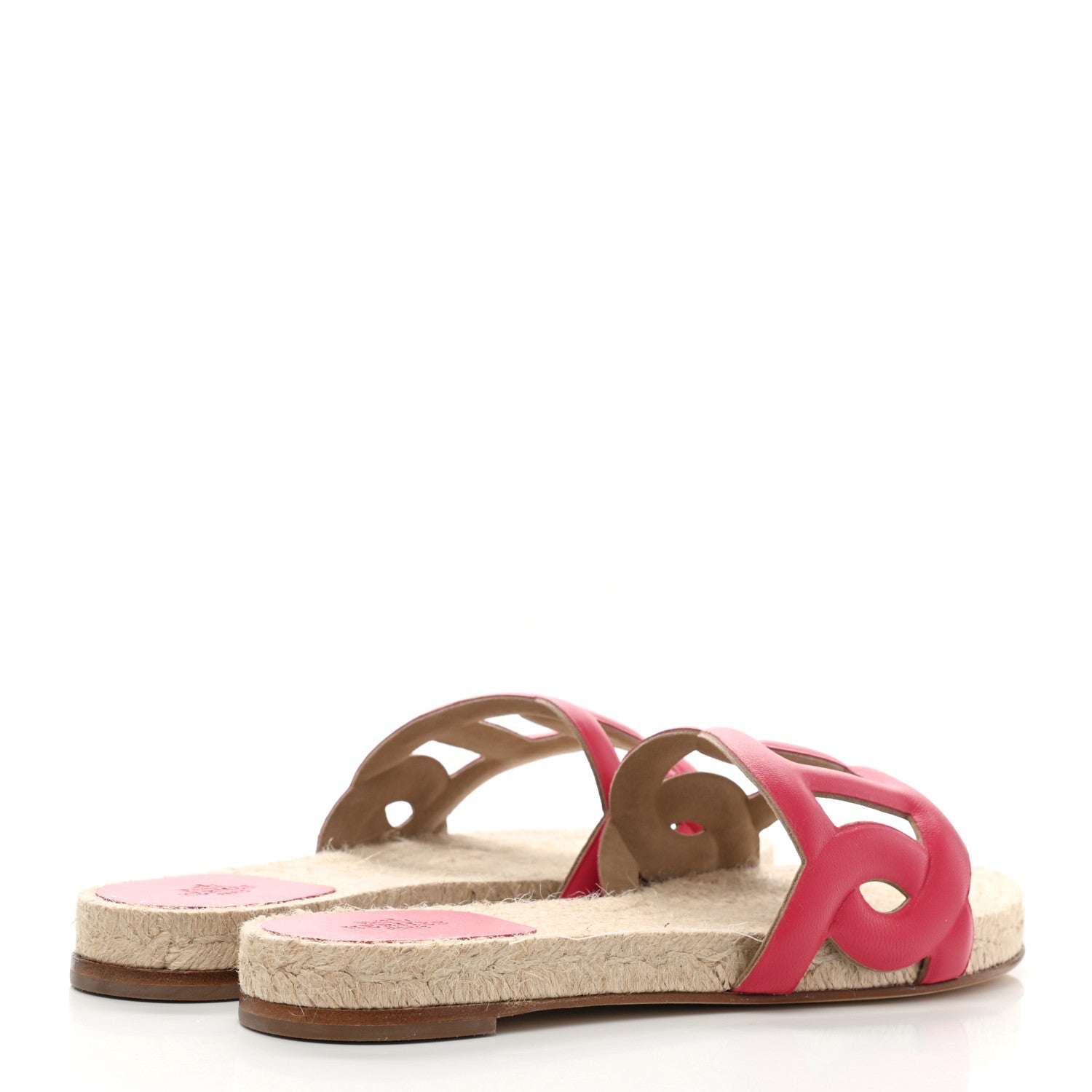 Hermes Nappa Famosa Espadrille Sandals 38 Rosa Framboise 4 of 8