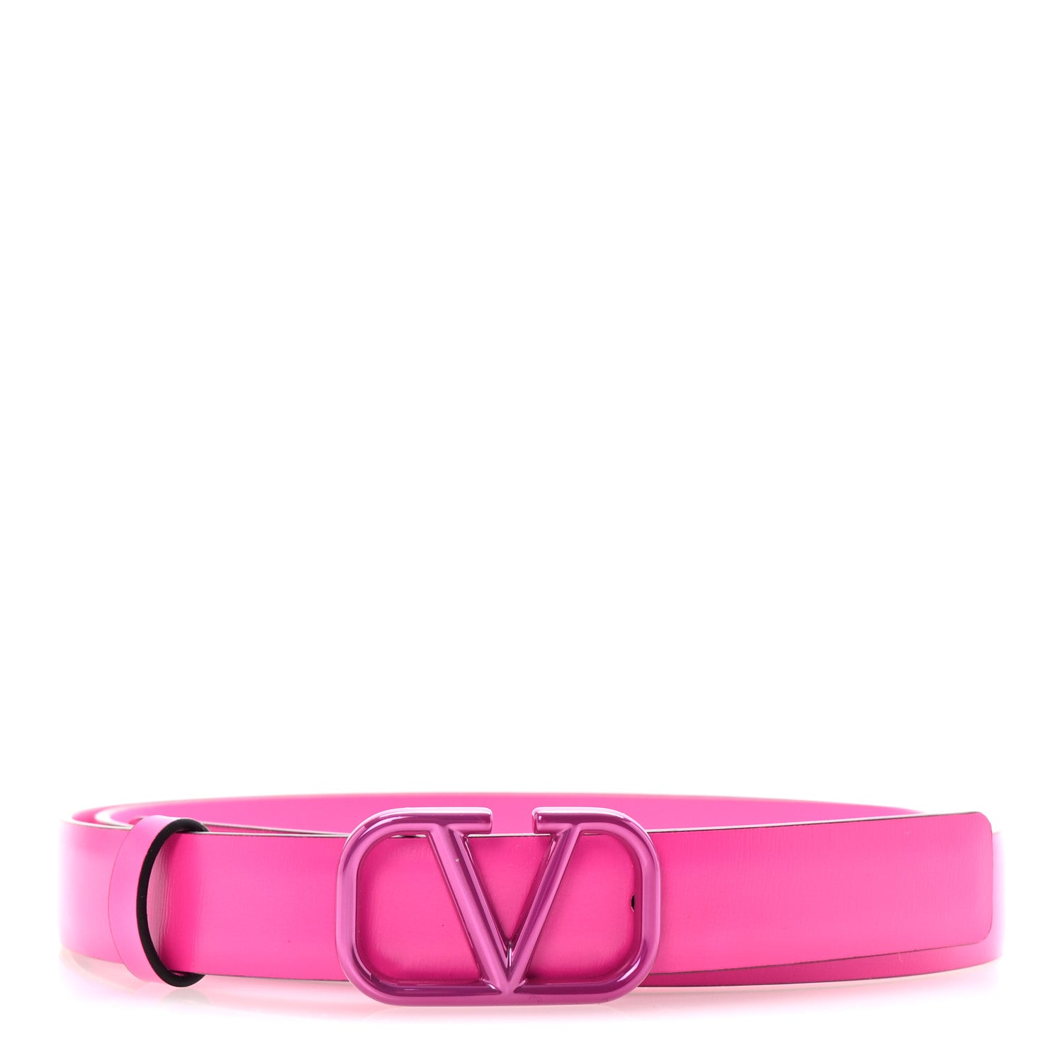 Valentino Garavani Calfskin VLogo 20mm Belt 85 34 Pink PP 1 of 6