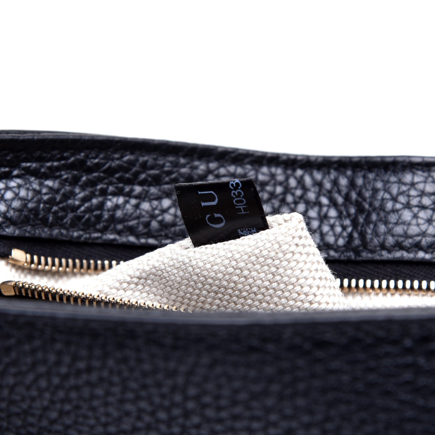 Pebbled Calfskin Medium Soho Flap Crossbody Black