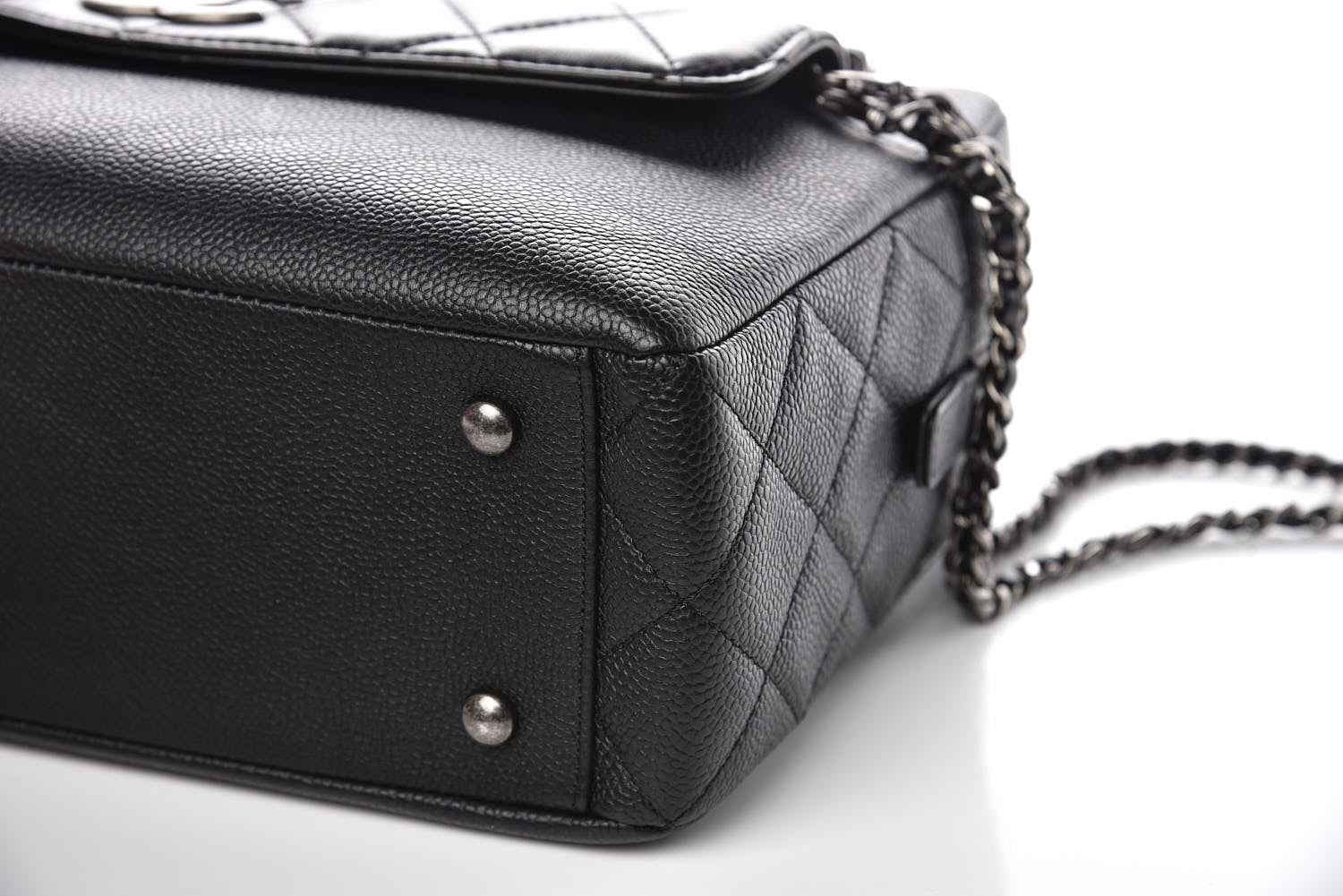 Chanel Caviar Lambskin Quilted Coco Break Camera Case Black 9 of 11