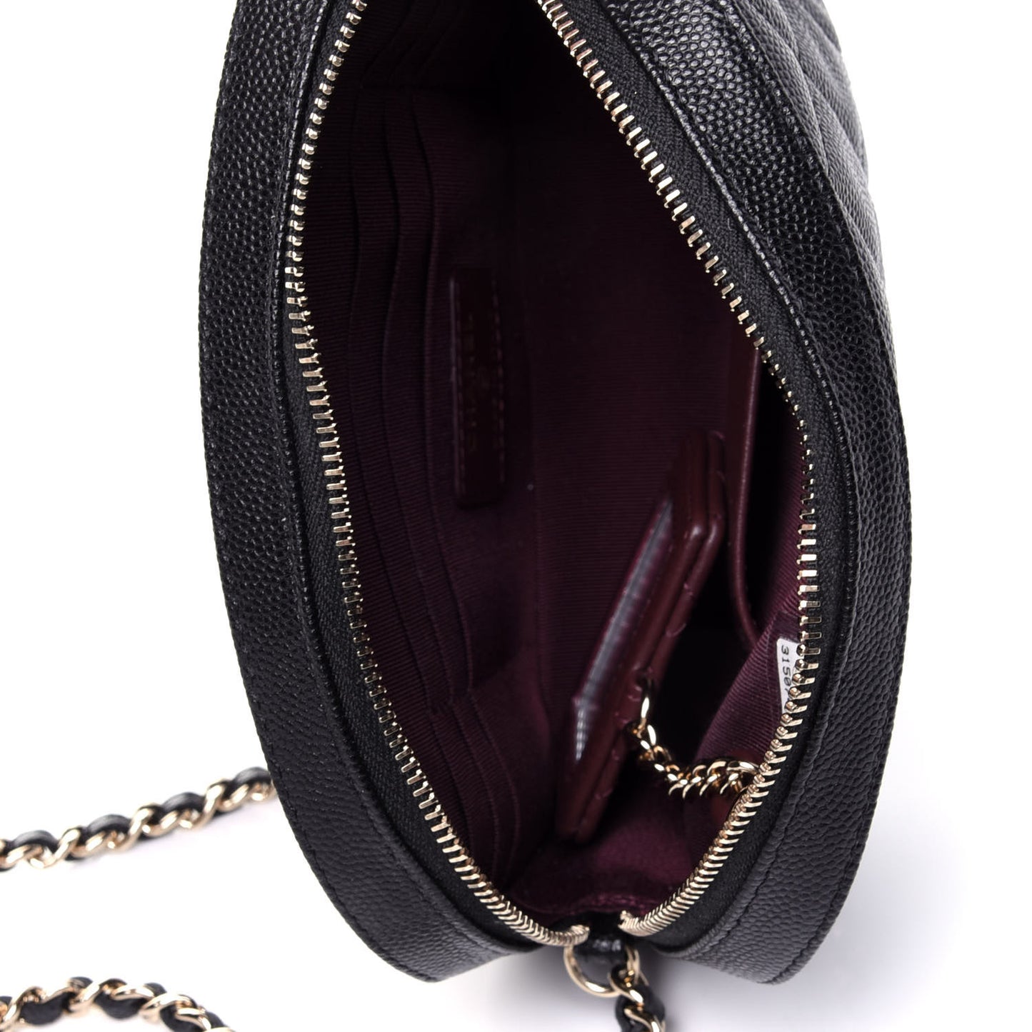 Caviar Quilted Vanity With Chain Black