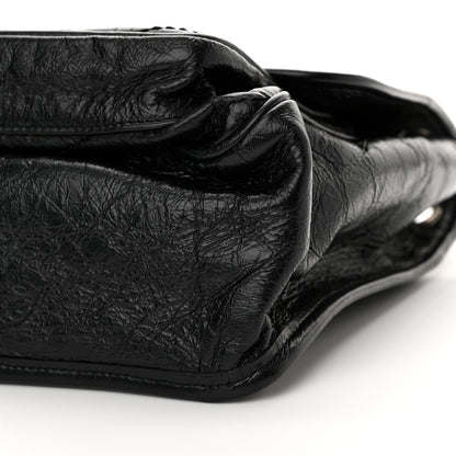 Saint Laurent Crinkled Calfskin Matelasse Monogram Medium Niki Chain Satchel Black 10 of 10