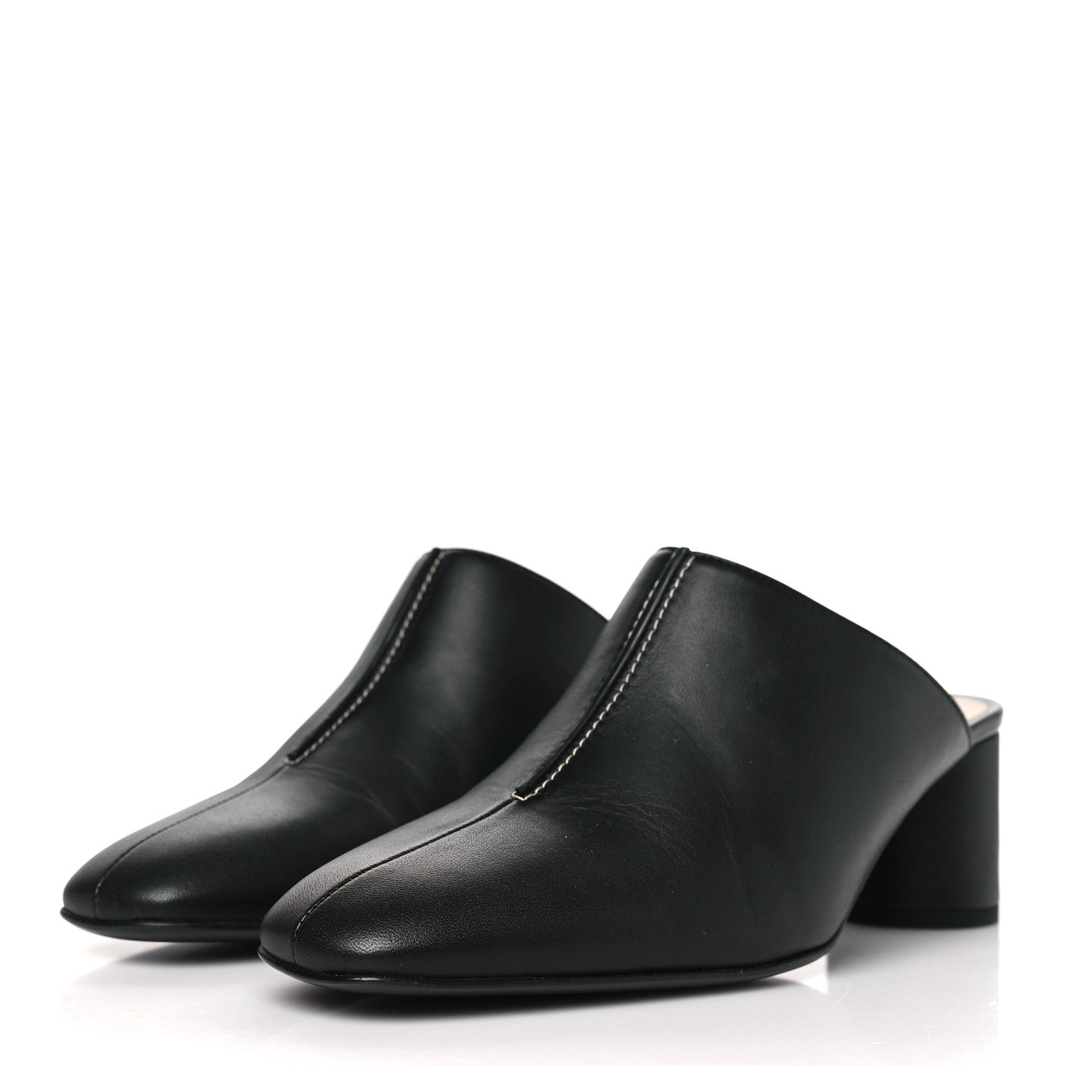 Hermes Nappa Detail Mules 38.5 Black 3 of 9