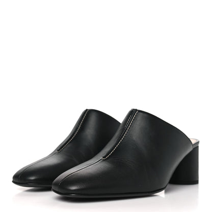Hermes Nappa Detail Mules 38.5 Black 3 of 9