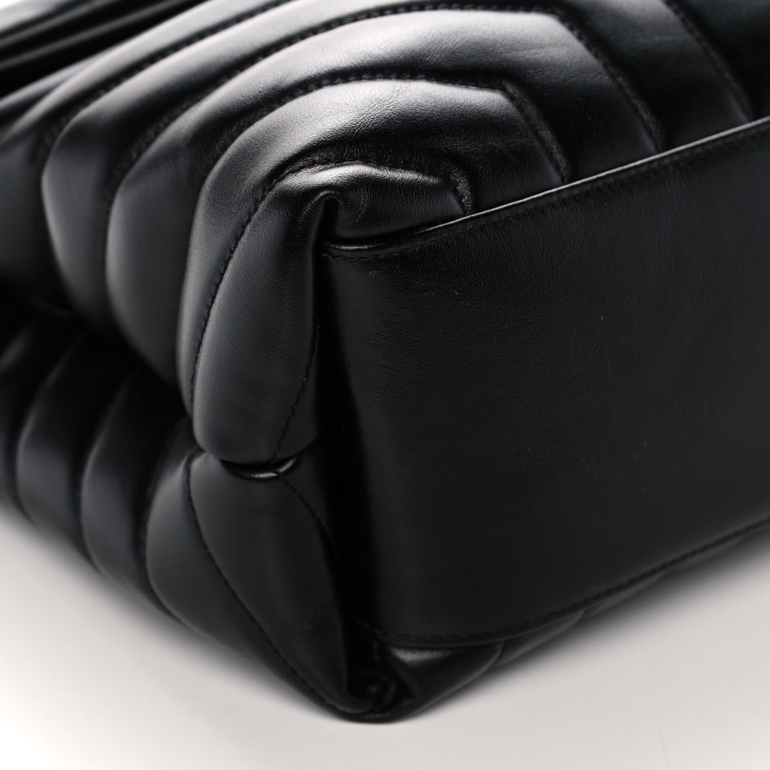 Saint Laurent Calfskin Y Quilted Monogram Medium Loulou Chain Satchel Black 10 of 13