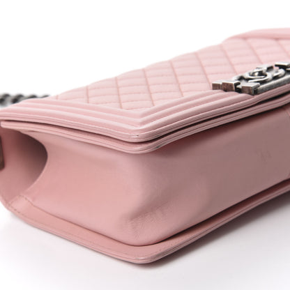 Chanel Lambskin Quilted Medium Boy Flap Light Pink 6 of 17