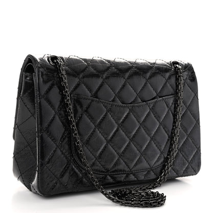 Chanel Glazed Calfskin Quilted 2.55 Reissue 226 Flap So Black 3 of 10