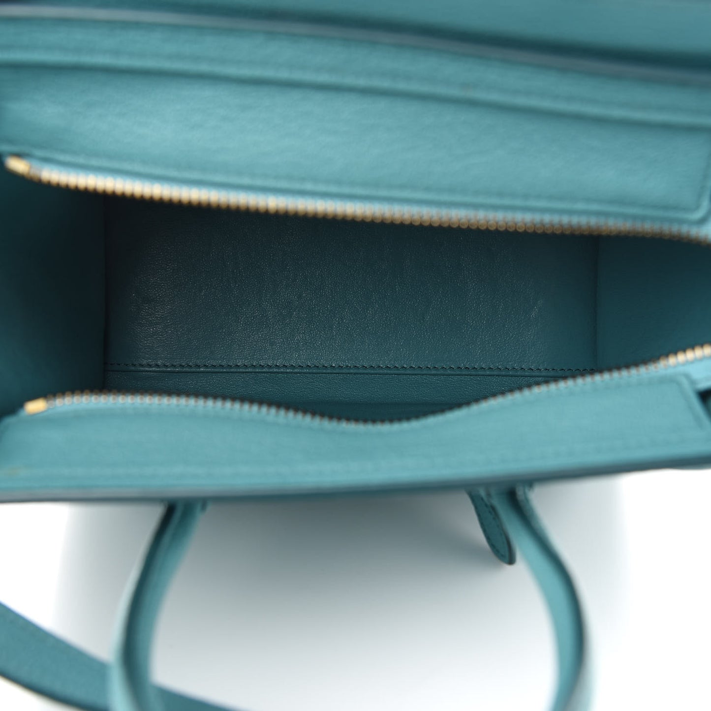 Drummed Calfskin Nano Luggage Celadon