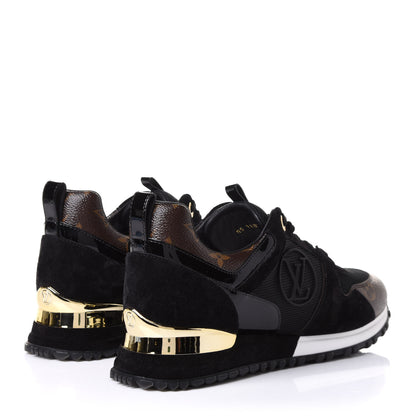Louis Vuitton Suede Monogram Run Away Sneakers 38.5 Black 4 of 9